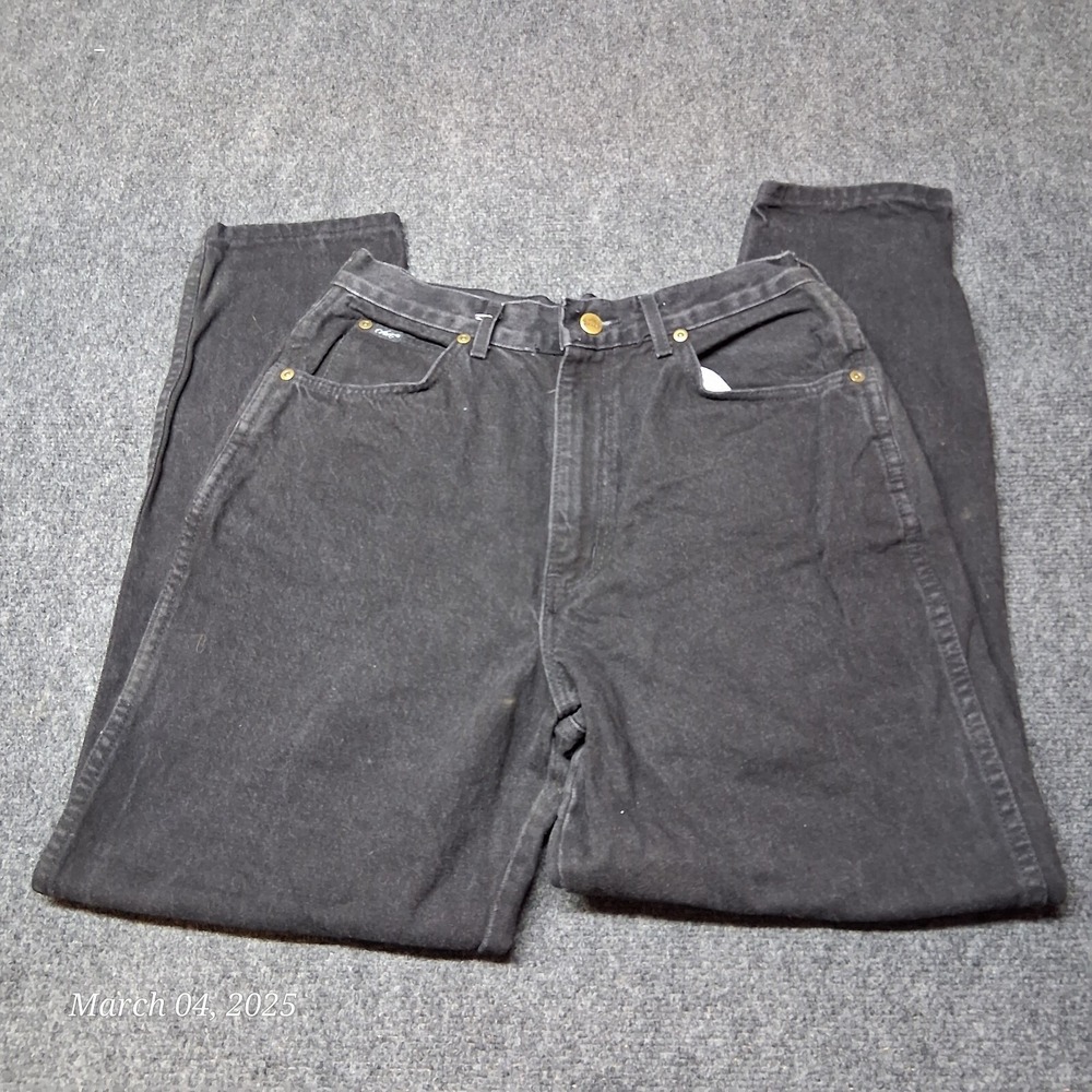 VTG Chic Mom Jeans Women SZ 14 Average Black Tapered Leg Highest Rise‎ 28x30 90s